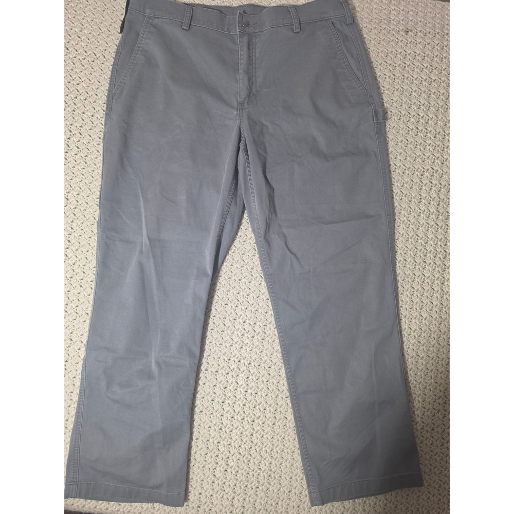 40 Grit Duluth Trading Co Utility Pants Mens 38x30 Grey Excellent Stretch Work